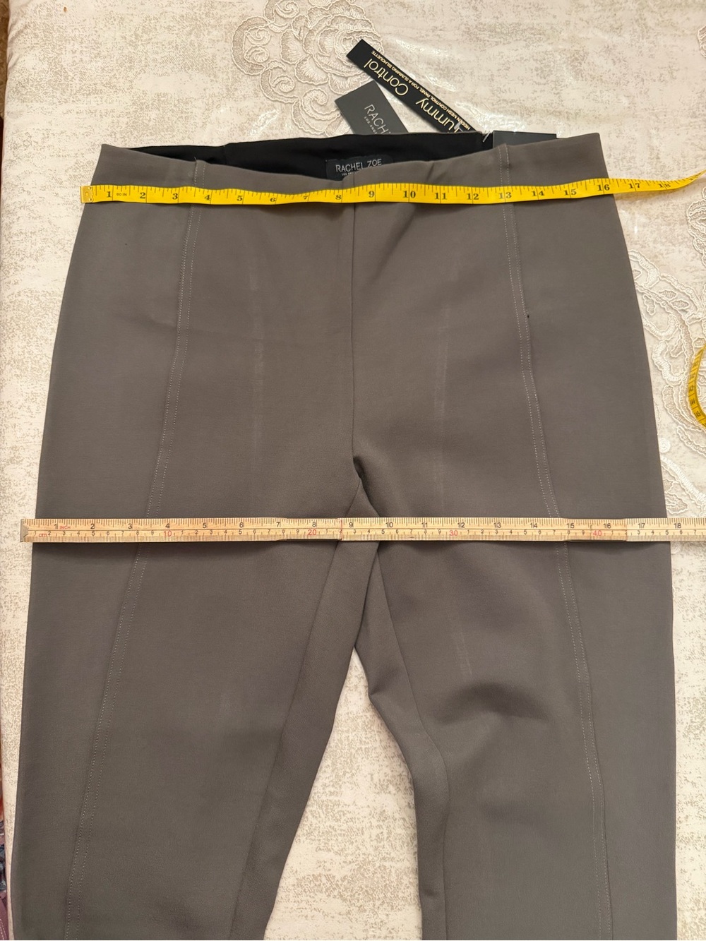 NWT Rachel Zoe Taupe Tummy Control Slimming Pants Size 8 - Picture 17 of 17